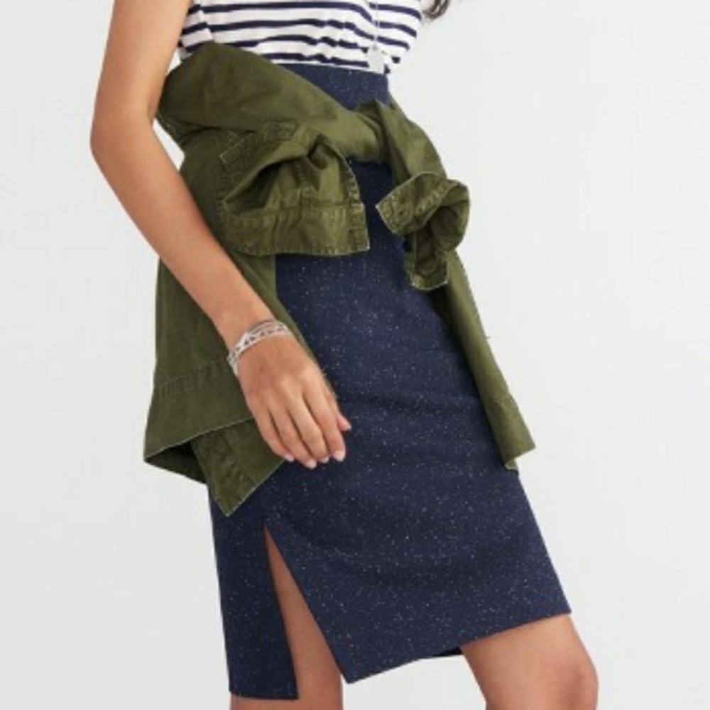 Madewell Side-Slit Skirt in Speckle